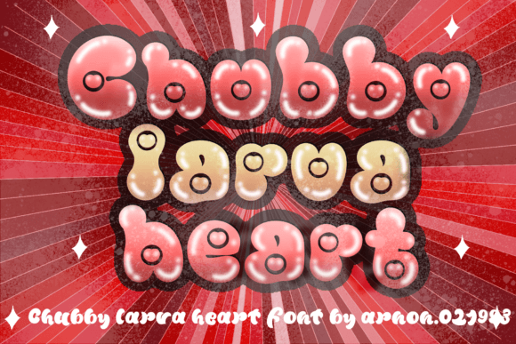 Chubby Larva Heart: A Joyful Display Font for Handmade Creators