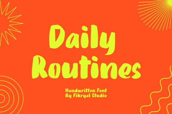 Daily Routines Handwritten Display Font