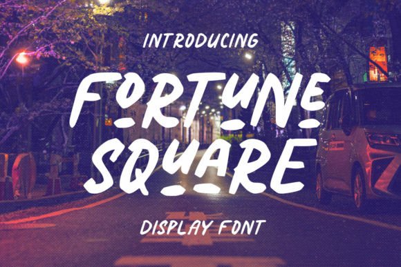 Fortune Square: A Bold Display Font for Digital Impact