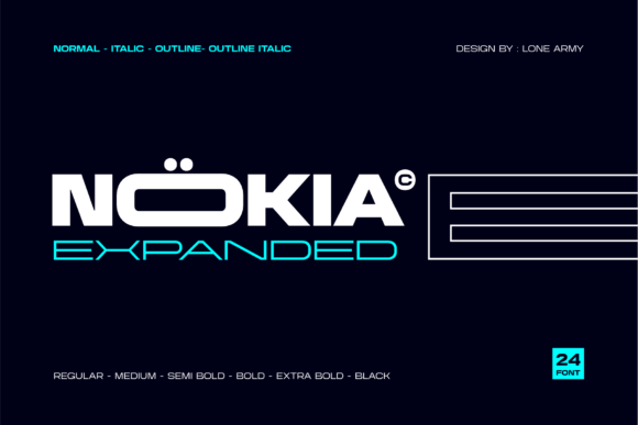 Nokia Expanded: A Bold Display Font for Digital Impact
