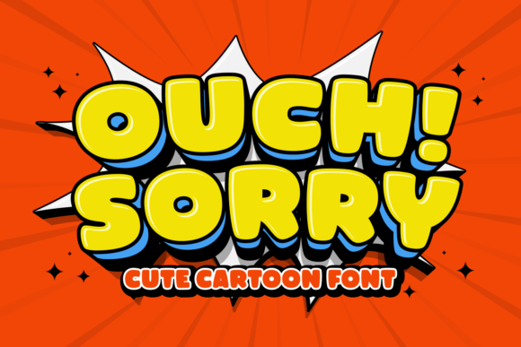 Ouch Sorry Font: Playful Display Type for Handmade Labels & Printables