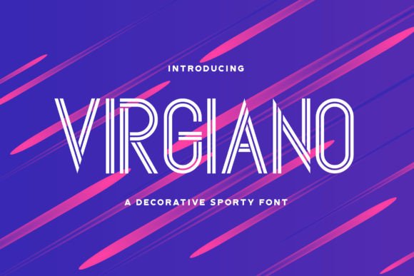 Virgiano: A Sporty Display Font That Makes Your Headlines Move
