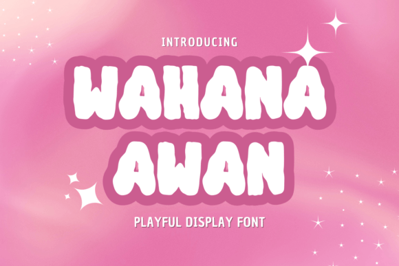 Wahana Awan: A Playful Bubble Display Font for Editorial Charm