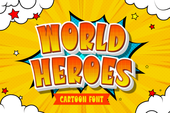 World Heroes: A Playful Display Font for Handmade Charm